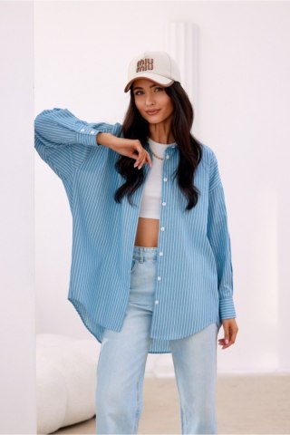 Koszula Damska Model Olly BLU0198-A27 Blue - Roco Fashion