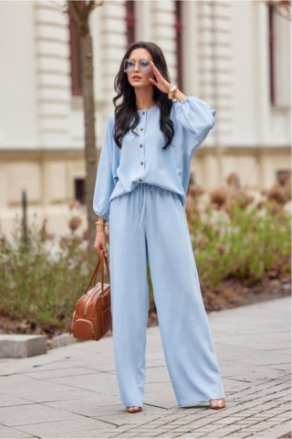 Koszula Damska Model Zaya BLU0212 J08 Blue - Roco Fashion