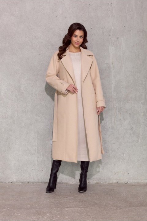 Płaszcz Damski Model Vivienne BEZ PLA0039 Beige - Roco Fashion