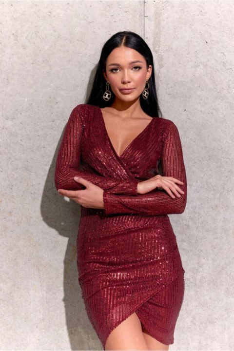 Sukienka Model BOR 0265 Bordo - Roco Fashion