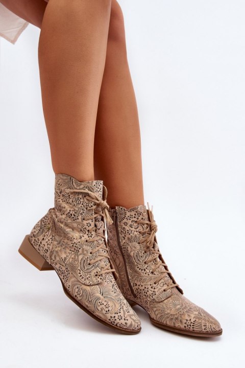Botki Model Maciejka 06391-04 Beige - Step in style