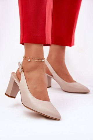 Czółenka Model Sergio Leone SK162 Beige - Step in style