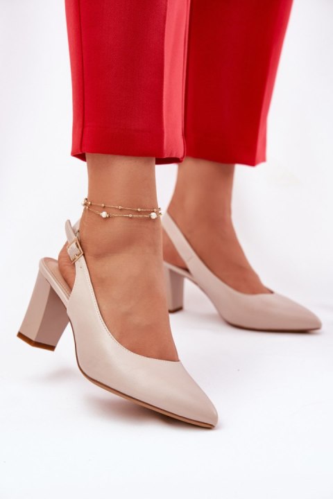 Czółenka Model Sergio Leone SK162 Beige - Step in style
