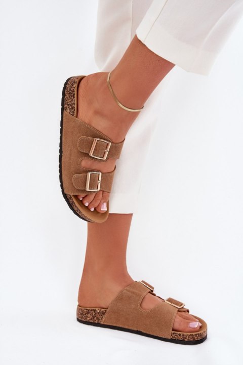 Sandał Klapki Model Lunera 7919 Light Brown - Step in style