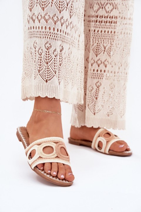 Sandał Klapki Model Nirina LX9607 Beige - Step in style