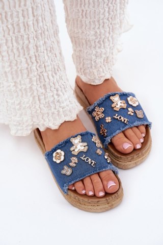 Sandał Klapki Model Rigasta M536 Navy - Step in style