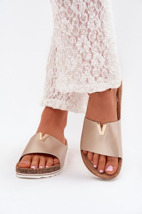 Sandał Klapki Model Vessira AM247 Gold - Step in style