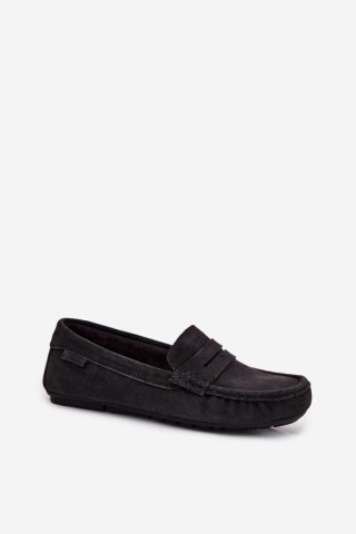 Zamszowe Mokasyny Damskie Big Star RR274948 Czarne - Step in style