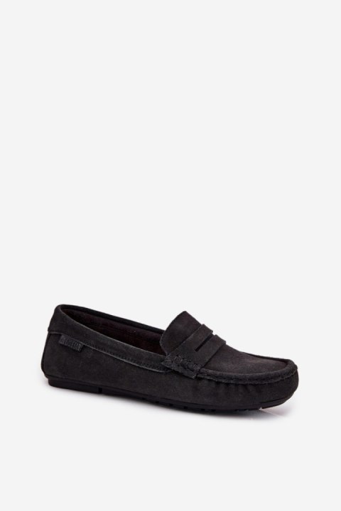 Zamszowe Mokasyny Damskie Big Star RR274948 Czarne - Step in style
