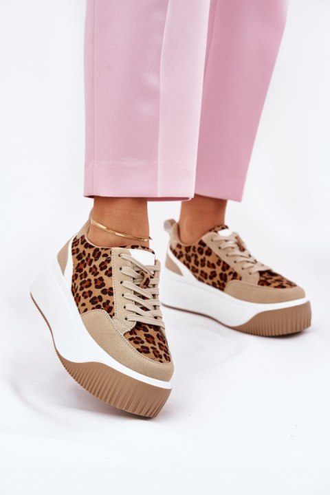 Buty Sportowe Model Tamorniel PL359 panterka Beige - Step in style