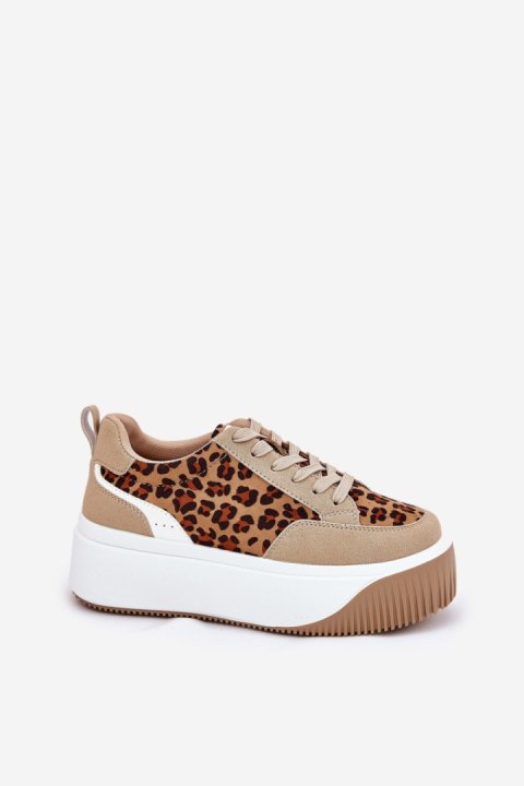 Buty Sportowe Model Tamorniel PL359 panterka Beige - Step in style