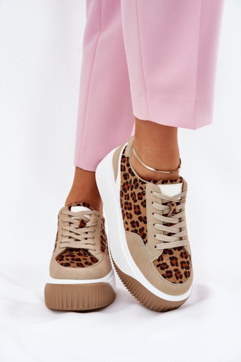 Buty Sportowe Model Tamorniel PL359 panterka Beige - Step in style