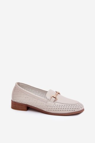 Mokasyny Model S.Barski LR51-588 Beige - Step in style