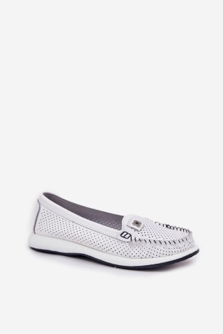 Mokasyny Model S.Barski LR51-673 White - Step in style