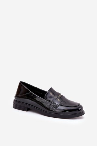 Mokasyny Model Vinceza 18100 Black Lakier - Step in style