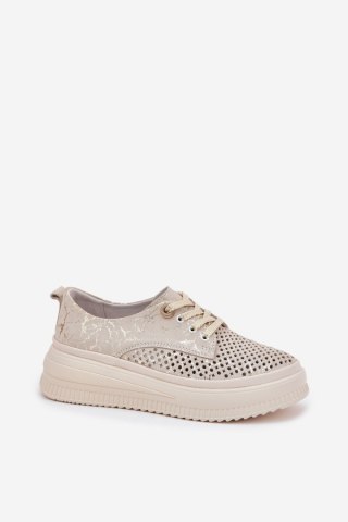 Półbuty Model Artiker 56C2108 Beige/Gold - Step in style