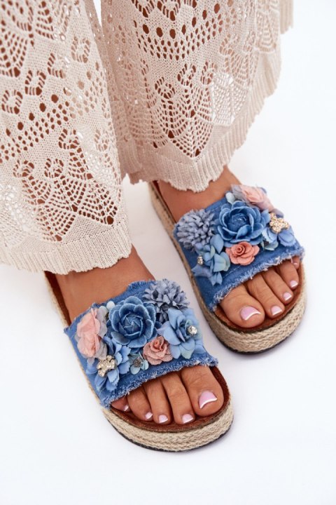 Sandał Klapki Model Chellia 5216 Blue - Step in style
