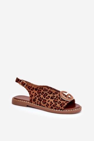 Sandały Model Haliones A8230 Brown Panterka - Step in style