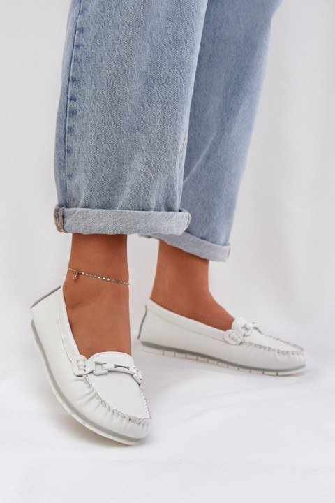 Mokasyny Model S.Barski LR51-547 White - Step in style