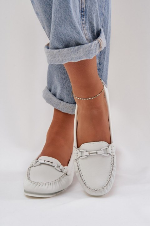 Mokasyny Model S.Barski LR51-547 White - Step in style