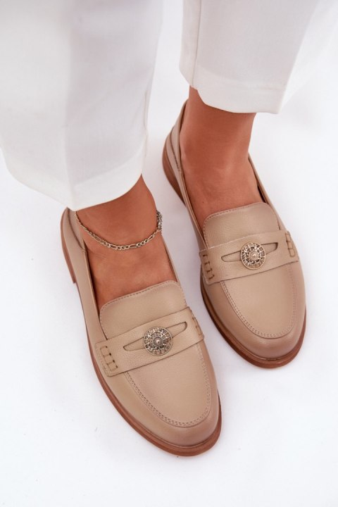 Mokasyny Model Vinceza 18100 Beige - Step in style