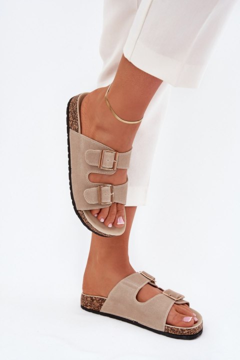 Sandał Klapki Model Lunera 7902 Beige - Step in style