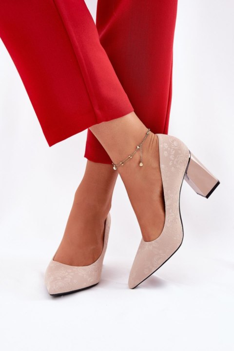Czółenka Model Vinceza 62223 Beige - Step in style