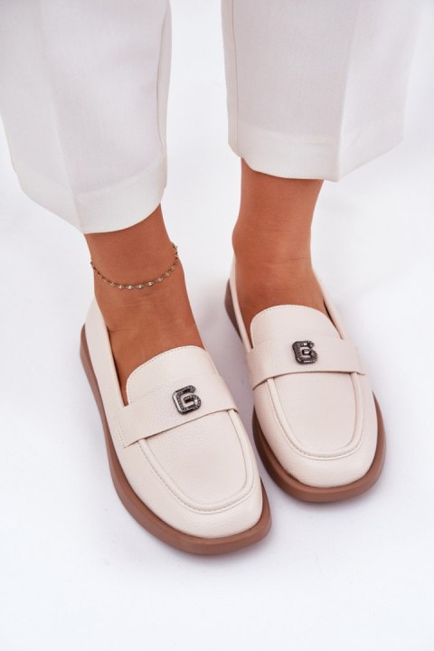 Mokasyny Model Vinceza 62208 Beige - Step in style