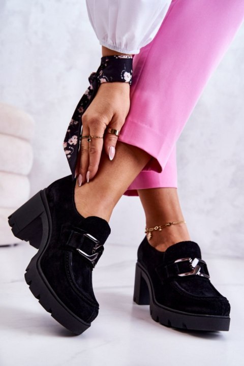 Półbuty Model Harmell 20097 Black Zamsz - Step in style
