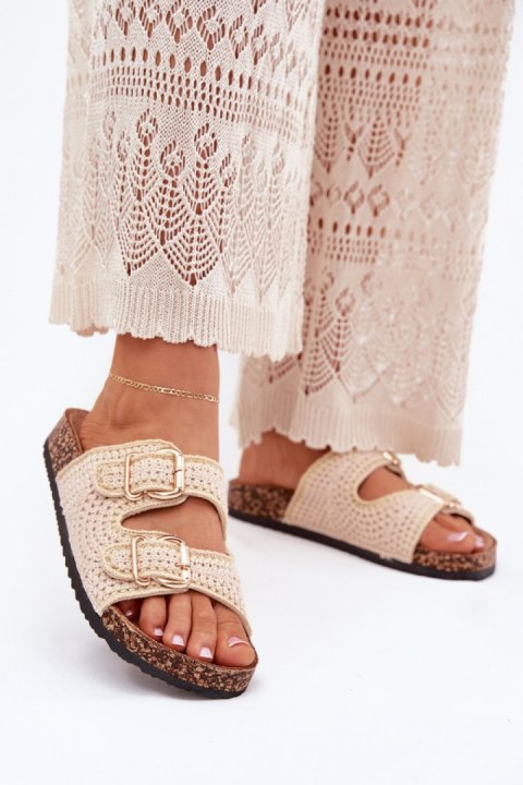 Sandał Klapki Model Fenira LS-129 Beige - Step in style