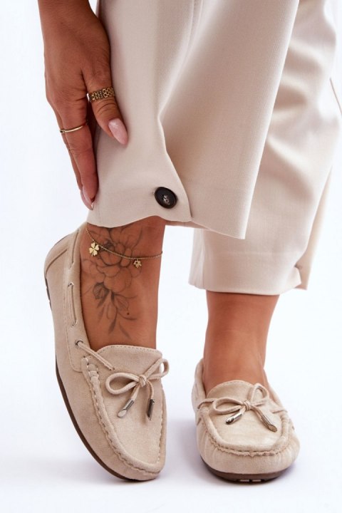Mokasyny Model Si Passione FT246 Beige - Step in style