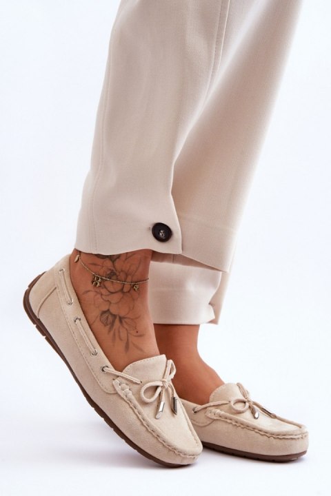 Mokasyny Model Si Passione FT246 Beige - Step in style