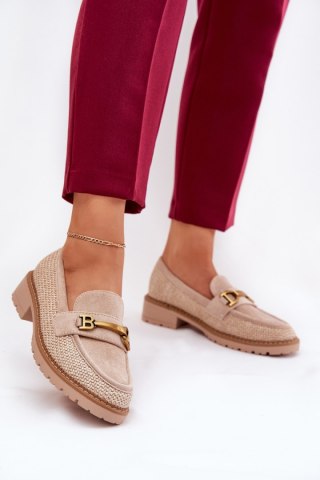 Mokasyny Model Seffolia J1801 Beige - Step in style