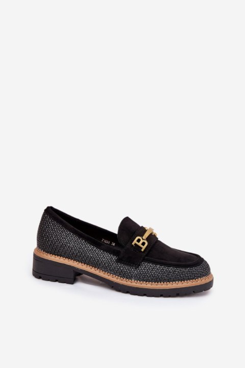 Mokasyny Model Seffolia J1801 Black - Step in style
