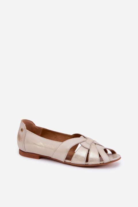 Baleriny Model Maciejka 06908-25/001-1 Złoty Przecierany - Step in style