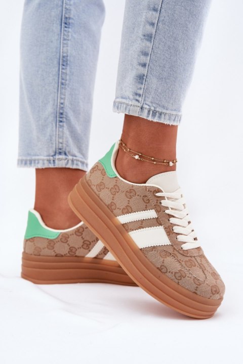 Buty Sportowe Model Ovivene BL607P Khaki - Step in style