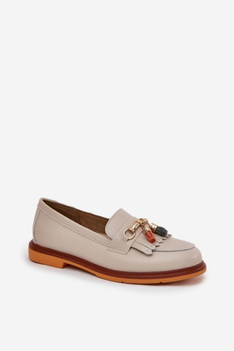 Mokasyny Model S.Barski LR51-768 Beige - Step in style