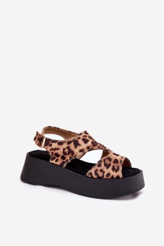 Sandały Model Karonia 5227 Brown Zamsz - Step in style