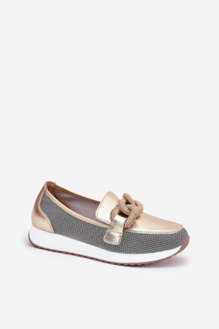 Mokasyny Model DA LR51-966 Gold - Step in style