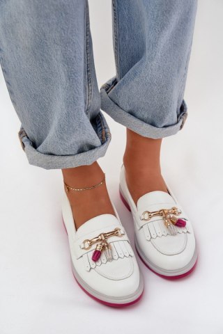 Mokasyny Model S.Barski LR51-768 White - Step in style