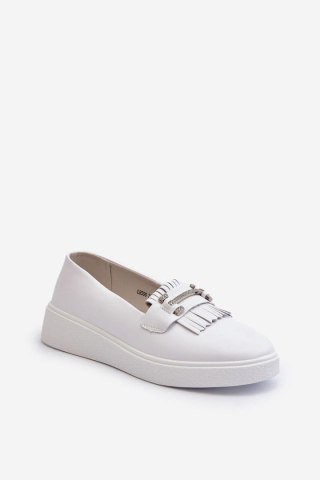 Mokasyny Model S.Barski LR590 White - Step in style