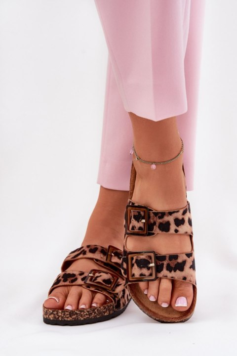 Sandał Klapki Model Sercele THS-141 Brown Panterka - Step in style
