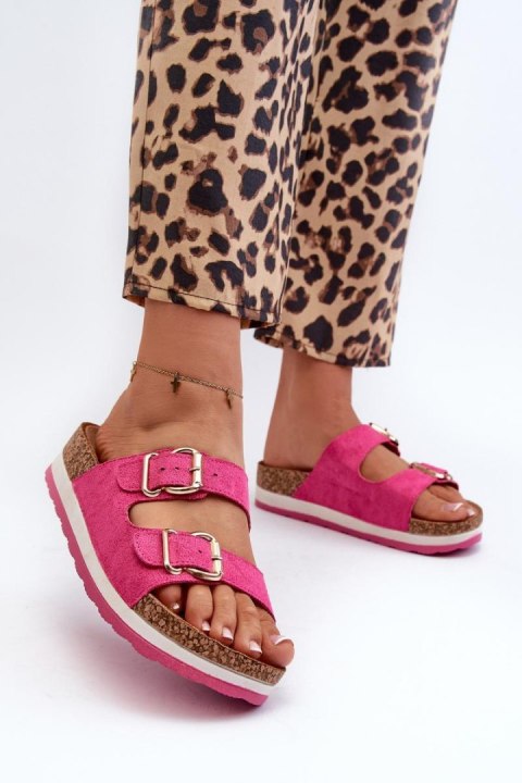 Sandał Klapki Model Ursila 24DZ21-7225 Fuksja - Step in style