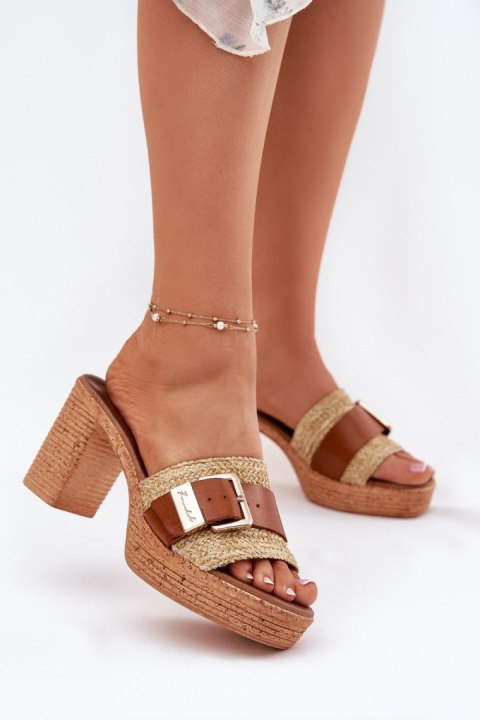 Sandał Klapki Model Zazoo 40459 Brown - Step in style