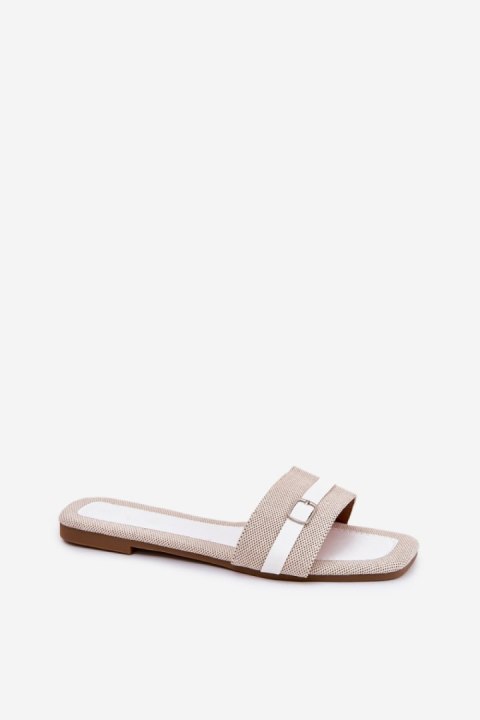 Sandał Klapki Model Zilina N75-60 Beige/White - Step in style