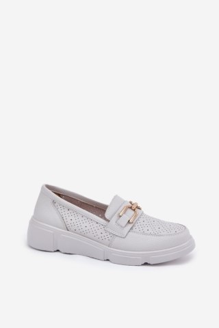 Mokasyny Model Vinceza 88007 Light Grey - Step in style