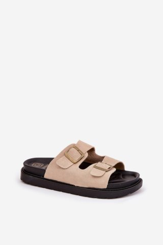 Sandał Klapki Model Simbes M35 Beige - Step in style