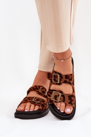 Sandał Klapki Model Simbes M35 Brown Panterka - Step in style