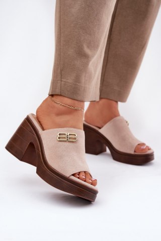 Sandał Klapki Model Vinceza 17400 Beige - Step in style