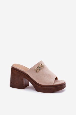 Sandał Klapki Model Vinceza 17400 Beige - Step in style